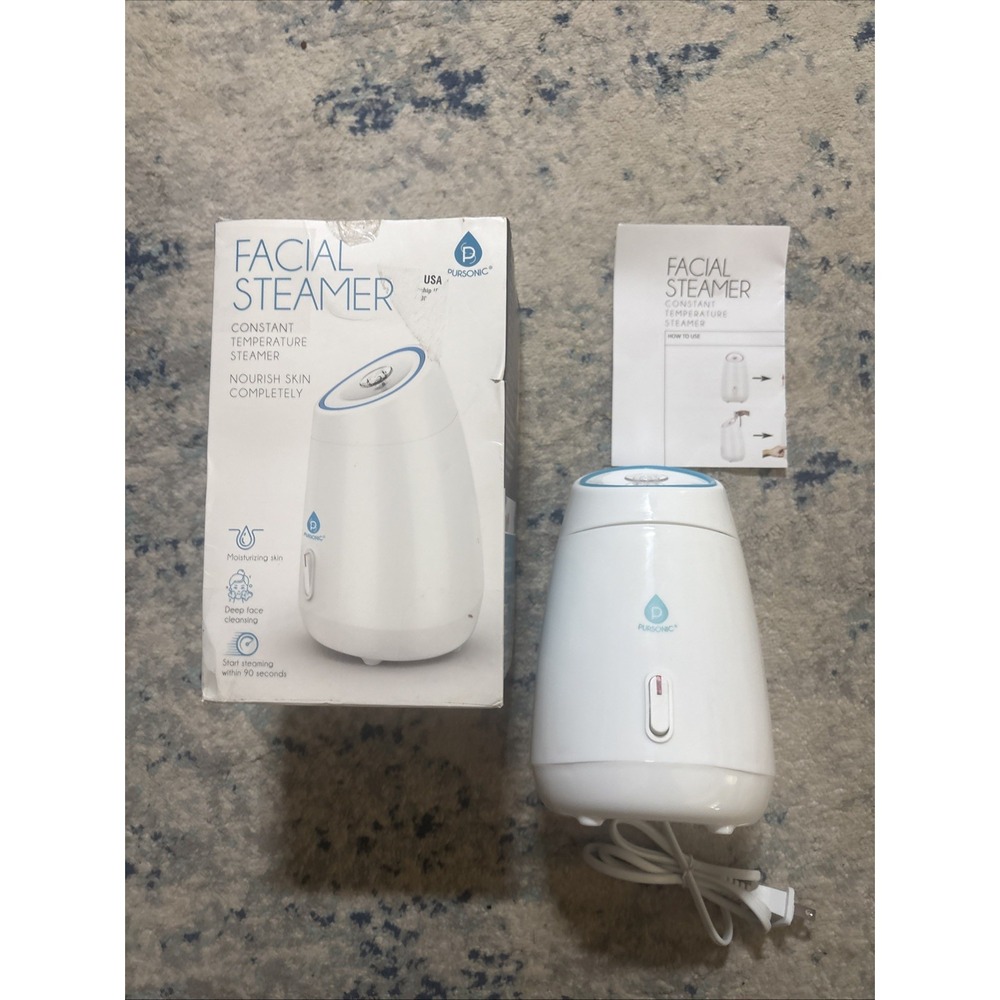 Pursonic Facial Steamer Moisturizing Hydrates Purifies Cleanses & Nourishes Skin